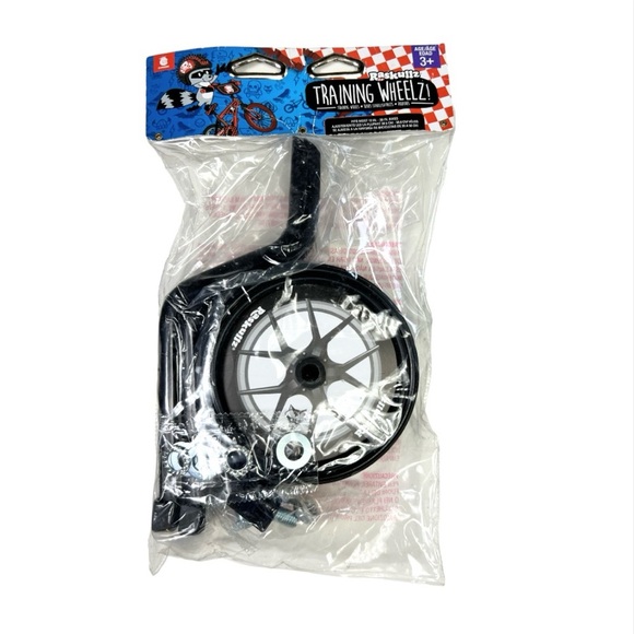 NWT Raskullz Adjustable Bicycle Training Wheels, Fits 12-20" Bikes, Black/White - Picture 4 of 11